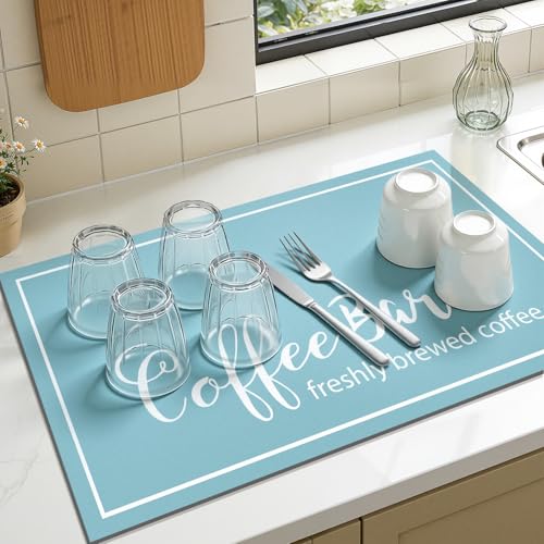 Dish Drying Mat (Blue / 18" x 24")