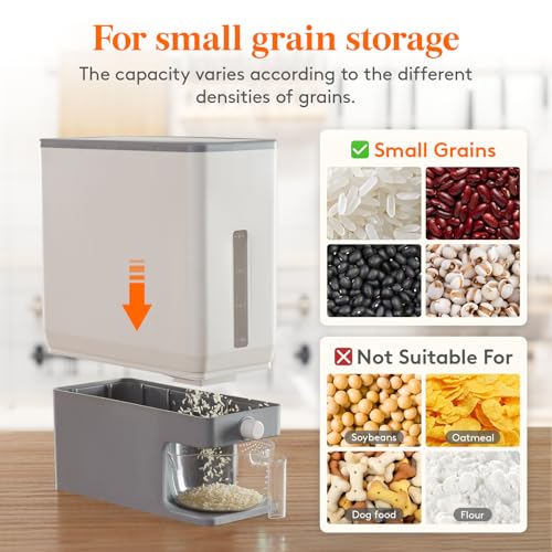 Rice Container 29 Lbs (Light Grey)