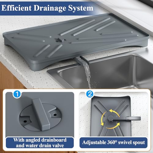 Dish Drying Rack for Kitchen Counter (Silver / Countertop)