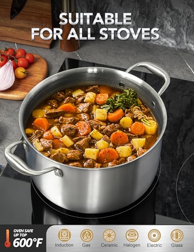 Tri ply Stainless Steel Stock Pot (8 Quarts)