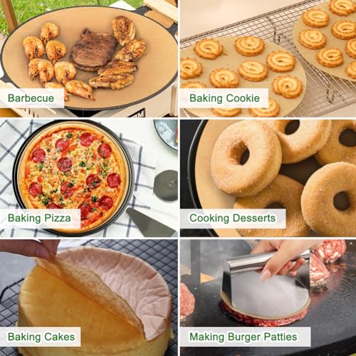 220pcs 9 Inch Parchment Paper Rounds for Springform Pan (9inch-220pcs / Unbleached)