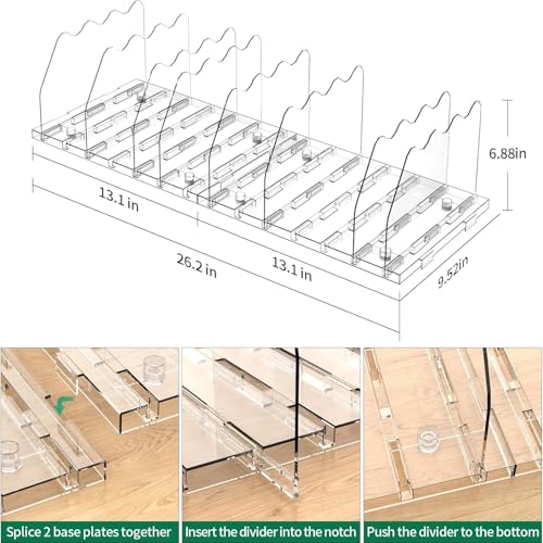 Adjustable Shelf Divider for Closet (Clear)
