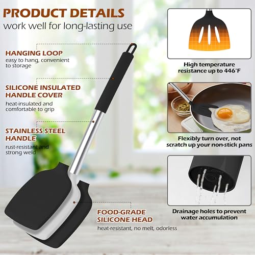 29 PCS Silicone Cooking Utensils Set (Black)