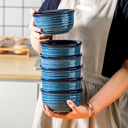 Cereal Bowl Set of 6 (Blue / 20 Ounce)