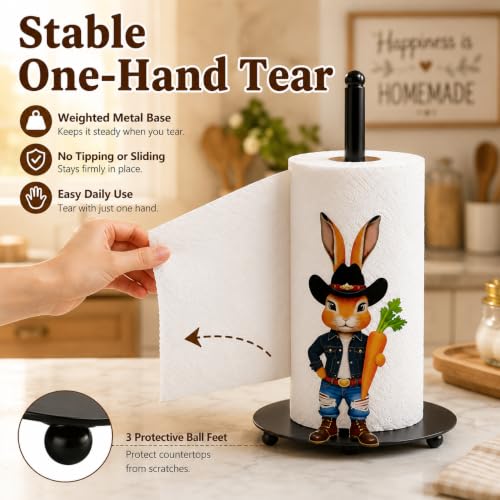 Bunny Paper Towel Holder Countertop (Colorful Bunny)