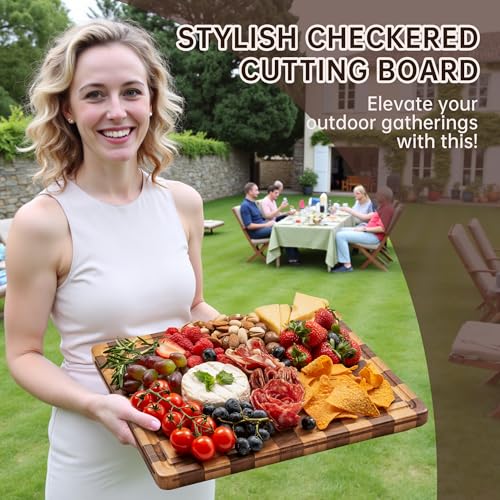 Checkered Cutting Board Set (3 PCS / 17"L x 12"W)