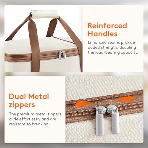 Expandable Insulated Double Decker Casserole Carrier (Cream)