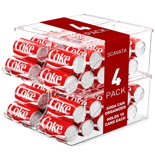 4 Pack Stackable Refrigerator Organizer (Transparent)
