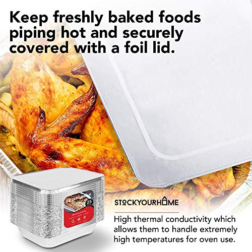 Disposable Aluminum Pans with Lids 9x13