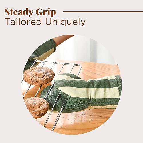 Oven Mitts Heat Resistant (Matcha / Set of 2)