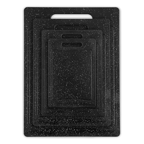 Non Slip Cutting Board Set (4 Cutting Boards / Black)