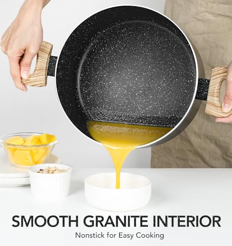 6 Quart Stock Pot with Lid (Black / 6 Quarts)