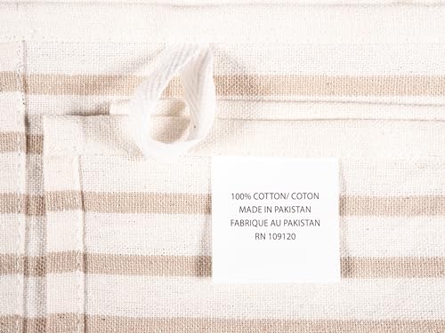 Assorted Flat Kitchen Towels (Beige / 18 x 28 - 10 Pack)