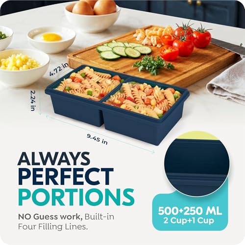Silicone Freezer Trays with Lids (Dark Blue)