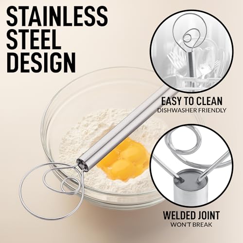 13 Inch Danish Dough Whisk (Stainless Steel | 2 Pack)