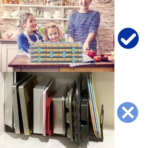 20 Piece Reusable Baking Tray Stacker (Blue)