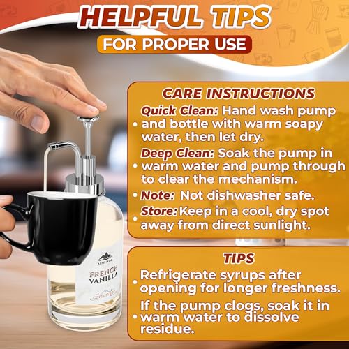 Set of 4 Glass Syrup Bottles with Pump for Coffee Bar (Silver)