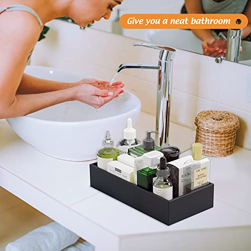 Black Bamboo Drawer Organizer (Black / 12*6*2.5 inch)