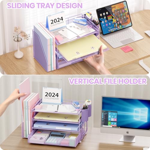 Desk Organizer (Purple / 4T)
