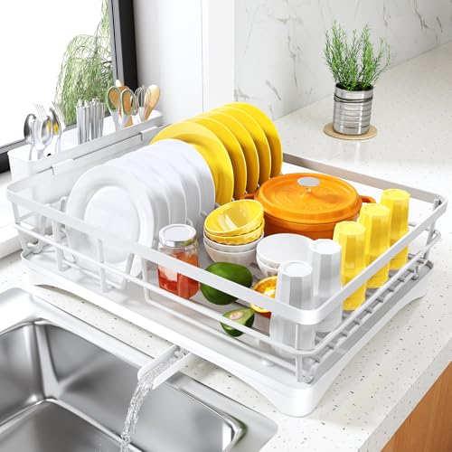 Dish Drying Rack for Kitchen Counter (White / Countertop)