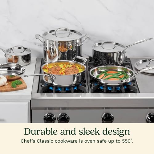 77-10P1 10-Piece Chef's-Classic-Stainless Collection, Cookware Set (10-Piece)