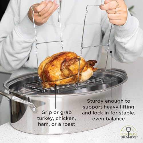 Turkey Roasting Rack and Lifter (11" x 6" Rack and Lifter)