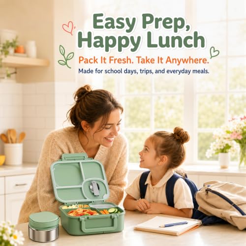 Bento Box for Kids (Dusty Green)