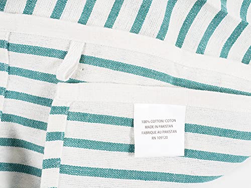 Assorted Flat Kitchen Towels (Teal / 18 x 28 - 10 Pack)