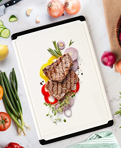 Large Plastic Cutting Board for Kitchen (Black)