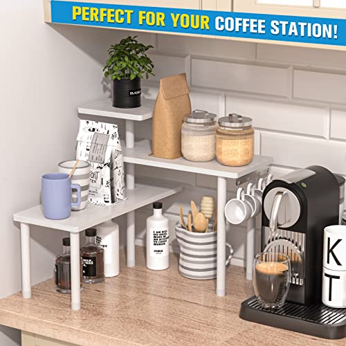 3 Tier Bathroom Countertop Corner Shelf Organizer (White)
