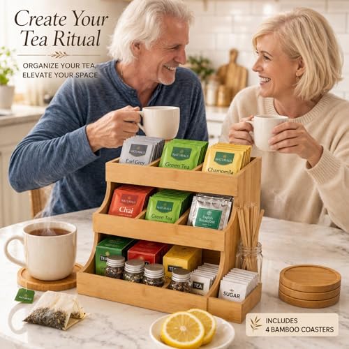 Tea bag organizer with 3
