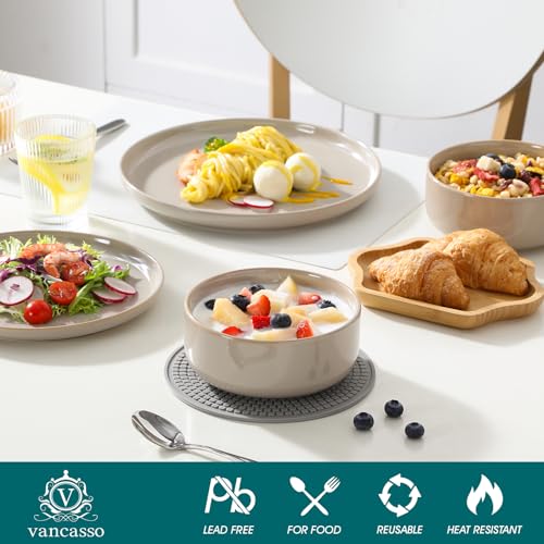 PLAYA Plates and Bowls Sets (Gray / 12 Pcs (Service for 4))