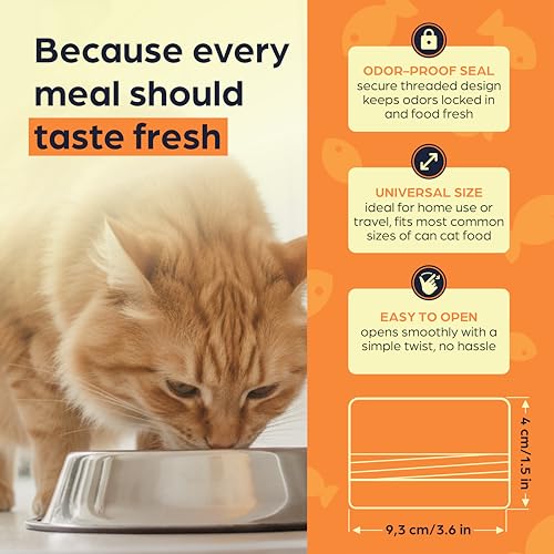 Canned Cat Food Storage Container Patent Pending Reusable Airtight Can Cover Pet Food Sealer (1 Pack)