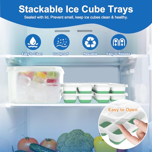 Ice Cube Tray (Sage Green / 4 Pack)