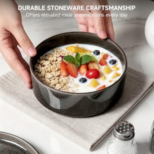Dinnerware Sets for 4 (Glaze Black / 4-Set(12pcs))