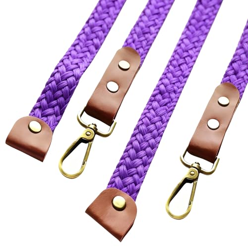 Canvas Cross Back Chef Cotton Apron for Men Women (Purple)