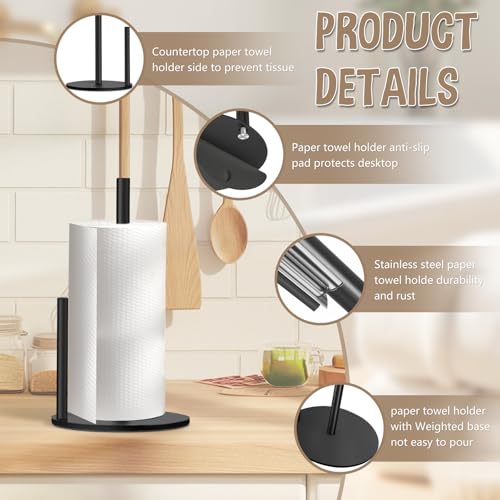 Black Paper Towel Holder (Black)