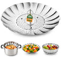 304 Expandable Collapsible Vegetable Steamer Basket for Pot (Small (5.5" to 8.7"))