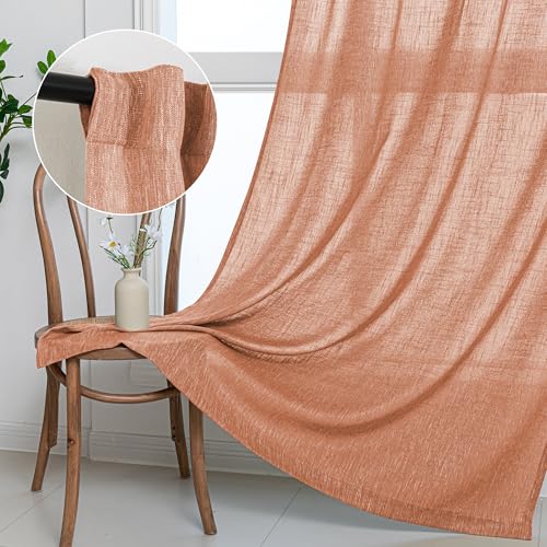 90 Inch Burnt Orange Curtains for Living Room (50"W x 90"L (Pack of 2) / Burnt Orange)