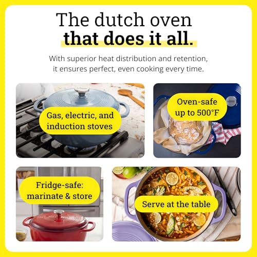 Essential Enamel Cast Iron Dutch Oven (Indigo)