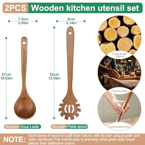 2 Piece Soup Ladle Pasta Spoon Set