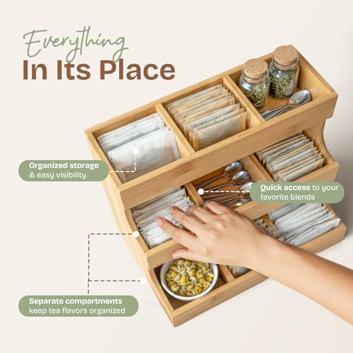 Tea bag organizer with 3