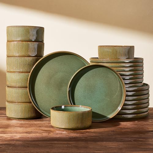 Stoneware Dinnerware Sets (Moss Green)