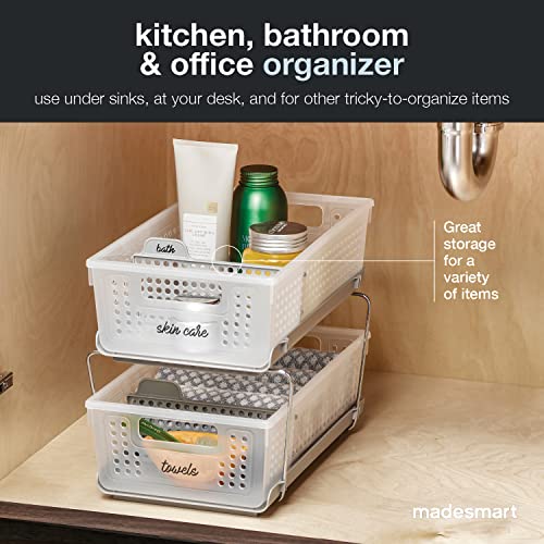 Two Tier Organizer with Dividers (Frost)