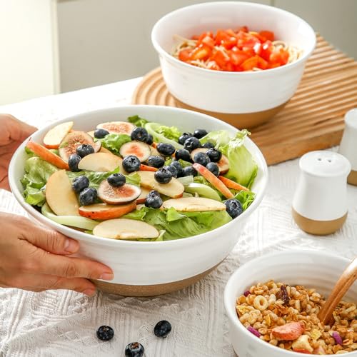 Ceramic Serving Bowls (White / 84+40+20 oz)