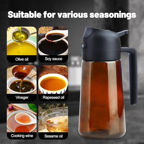 16 Oz 470 Ml Oil Dispenser For Kitchen Spray (black-2)