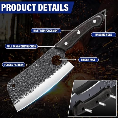 7PCS Butcher Knife Set for Meat Cutting (7 Knives Set)