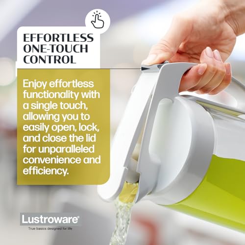 QuickServe Large Airtight Pitcher (White / 101.4 Ounces)
