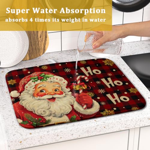 16"x18" Christmas Dish Drying Mat (18" x 16")