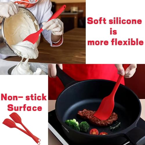 Red Silicone Spatulas (8.3inch Red)